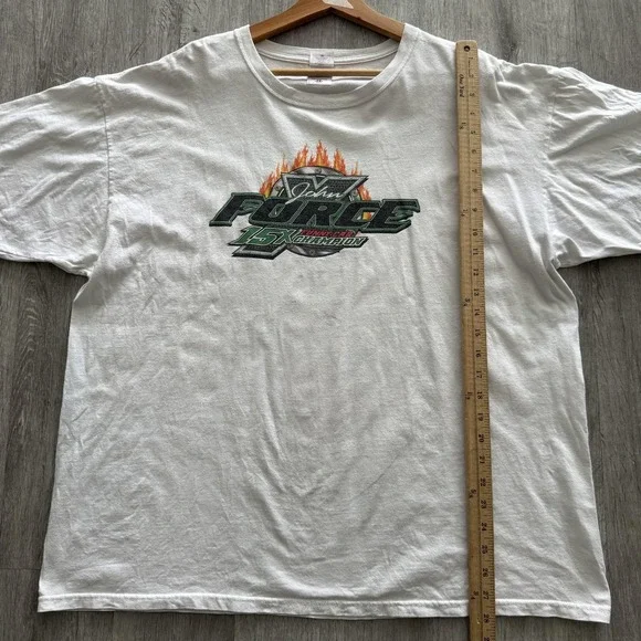 Vintage John Force 15X Funny Car Champion Shirt Mens 2XL White NHRA Graphic T - Picture 5 of 8